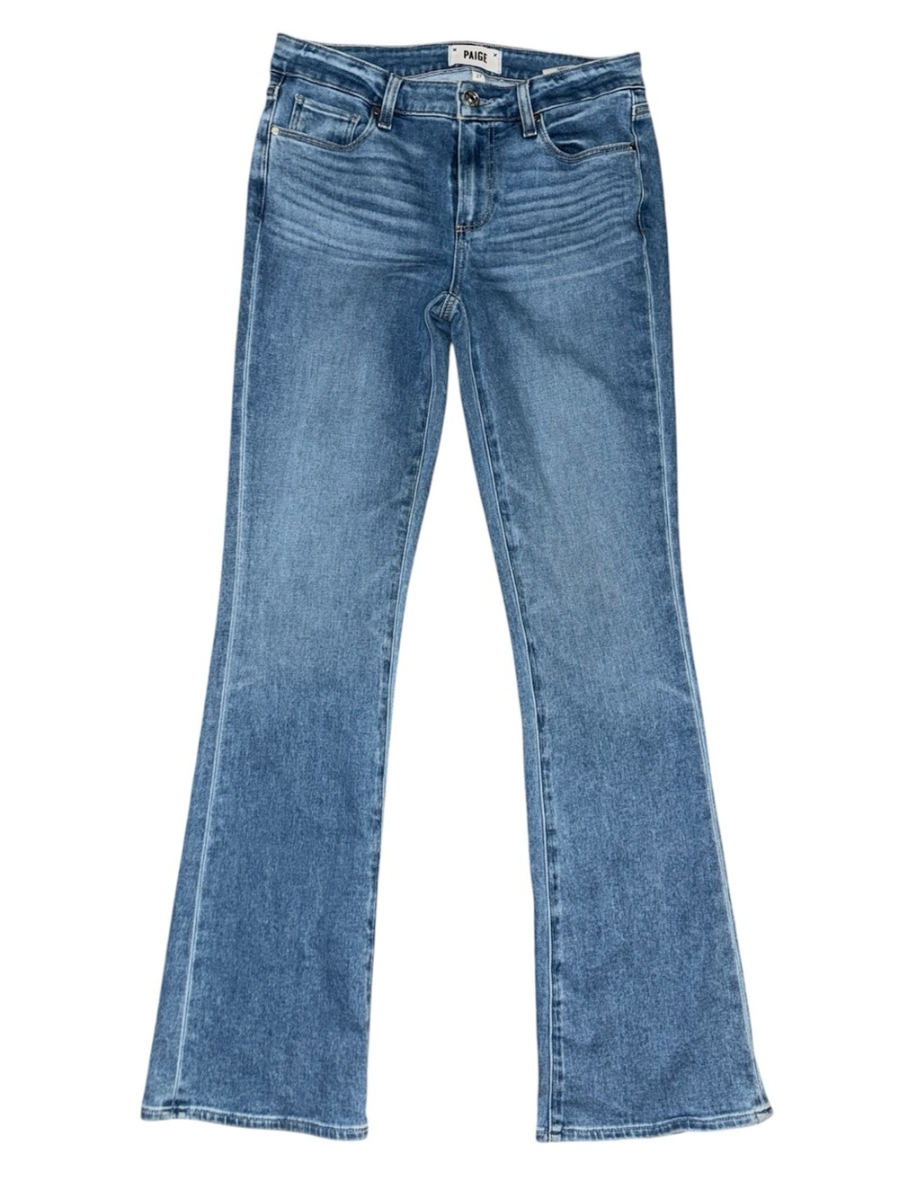 PAIGE Manhattan Bootcut Jeans Women’s Size 27 Medium Wash Stretch Denim EUC